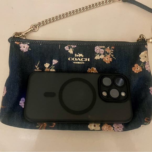 Coach Floral Denim Crossbody Bag - Picture 4 of 13